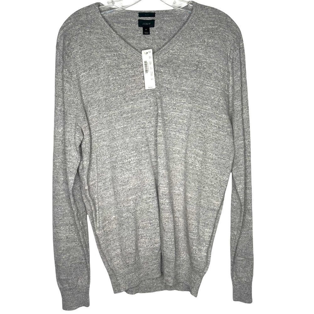 NWT J.Crew Grey V-Neck Sweater Size:M
